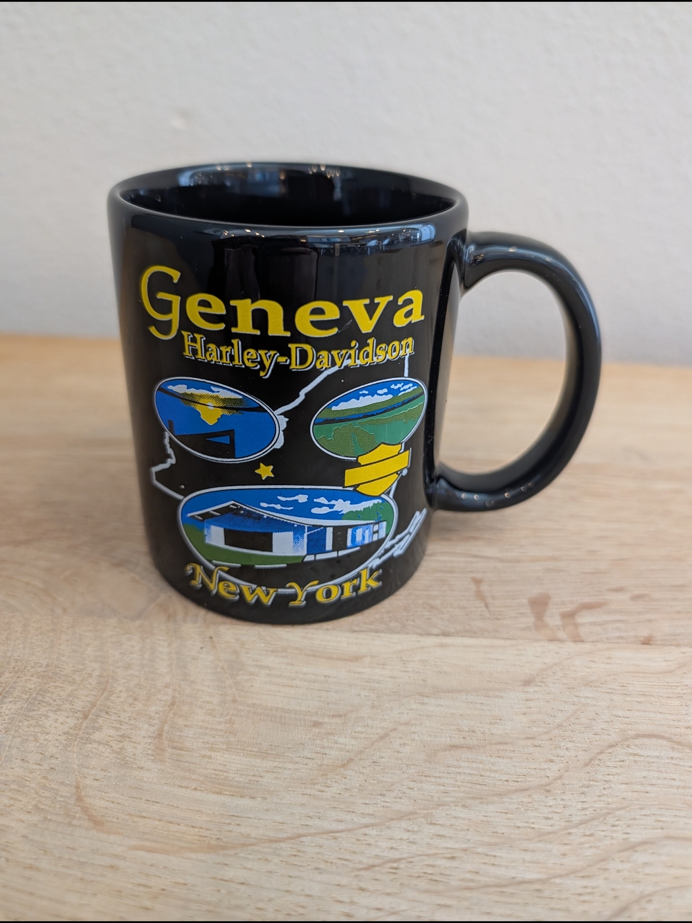 Harley-Davidson Geneva New York Black Logo Mug